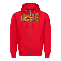 Red Love with Turkey Zipper Hoodie - texasbilliewilder