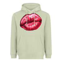 Matcha Lip mark Valentine's Day Heavyweight Hoodie - HowdyJamesFarm