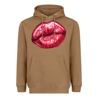Toasted Coconut Lip mark Valentine's Day Heavyweight Hoodie - HowdyJamesFarm