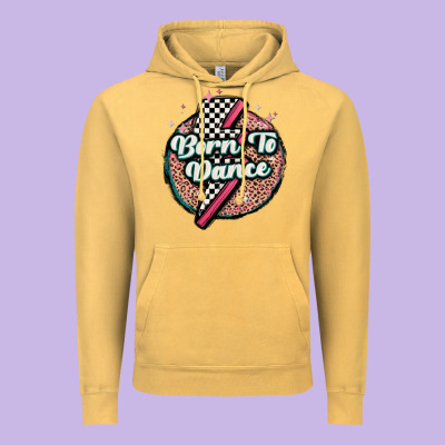 Born To Dance Vintage Hoodie Designed By Maliassmallbusiness