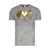 Cloud Rock Peace love cure Bone Cancer Vintage Tee - NancyCooperArtShop