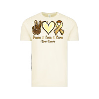 Vintage Arctic Peace love cure Bone Cancer Vintage Tee - NancyCooperArtShop