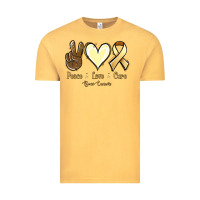 Peace Love Cure Bone Cancer Vintage Tee | Teevron
