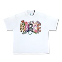 White nurse Urban Heavy Tee - NancyCooperArtShop