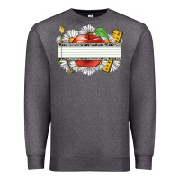 Charcoal Heather floral teacher custom name Premium Sweatshirt - CowGirlArtShop