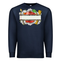 Navy floral teacher custom name Premium Sweatshirt - CowGirlArtShop