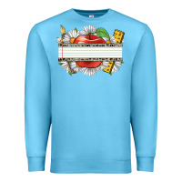 Ocean Blue floral teacher custom name Premium Sweatshirt - CowGirlArtShop