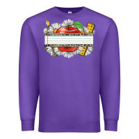 Purple floral teacher custom name Premium Sweatshirt - CowGirlArtShop