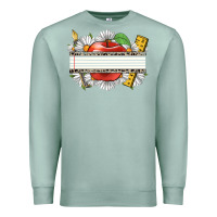 Seafoam floral teacher custom name Premium Sweatshirt - CowGirlArtShop
