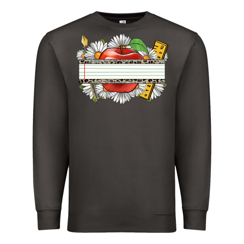 Floral Teacher Custom Name Premium Sweatshirt by CowGirlArtShop | Teevron
