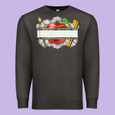 Floral Teacher Custom Name Premium Sweatshirt Designed By Cowgirlartshop