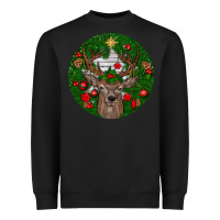 Black deer christmas Heavyweight Sweatshirt - BundleAndBundleShop