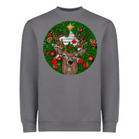 Storm deer christmas Heavyweight Sweatshirt - BundleAndBundleShop