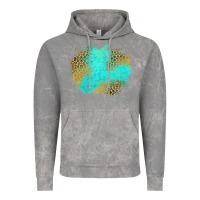 Cloud Rock turquoise leopard patch Vintage Hoodie - Jasminsmagicworld