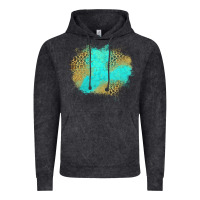 Vintage Black turquoise leopard patch Vintage Hoodie - Jasminsmagicworld