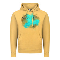 Vintage Mustard turquoise leopard patch Vintage Hoodie - Jasminsmagicworld