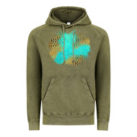 Vintage Olive turquoise leopard patch Vintage Hoodie - Jasminsmagicworld