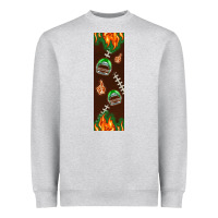 Heather Grey American football dad pen wrap Heavyweight Sweatshirt - BundleAndBundleShop