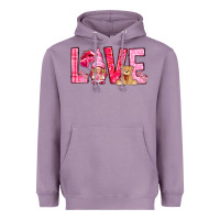 Lavender Love with gnome Valentine's Day Heavyweight Hoodie - HowdyJamesFarm