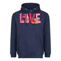 Navy Love with gnome Valentine's Day Heavyweight Hoodie - HowdyJamesFarm