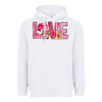 White Love with gnome Valentine's Day Heavyweight Hoodie - HowdyJamesFarm