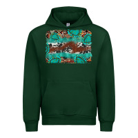 Forest Green cowhide gemstone leather background Urban Hoodie - FaDigitalArtStudio