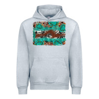 Heather Grey cowhide gemstone leather background Urban Hoodie - FaDigitalArtStudio