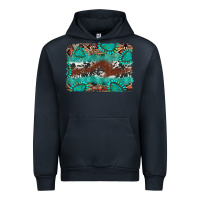 Navy cowhide gemstone leather background Urban Hoodie - FaDigitalArtStudio