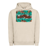 Pigment French Oak cowhide gemstone leather background Urban Hoodie - FaDigitalArtStudio