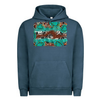 Pigment Midnight Navy cowhide gemstone leather background Urban Hoodie - FaDigitalArtStudio