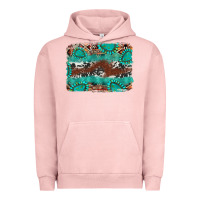 Pigment Salmon cowhide gemstone leather background Urban Hoodie - FaDigitalArtStudio