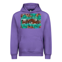 Cowhide Gemstone Leather Background Urban Hoodie | Teevron