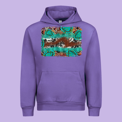 Cowhide Gemstone Leather Background Urban Hoodie Designed By Fadigitalartstudio