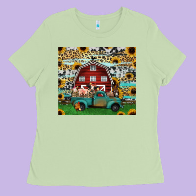 Farm Animals Red Barn Tumbler 20oz Ladies Tee Designed By Jasminsmagicworld