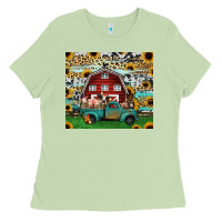 Matcha farm animals red barn tumbler 20oz Ladies Tee - Jasminsmagicworld