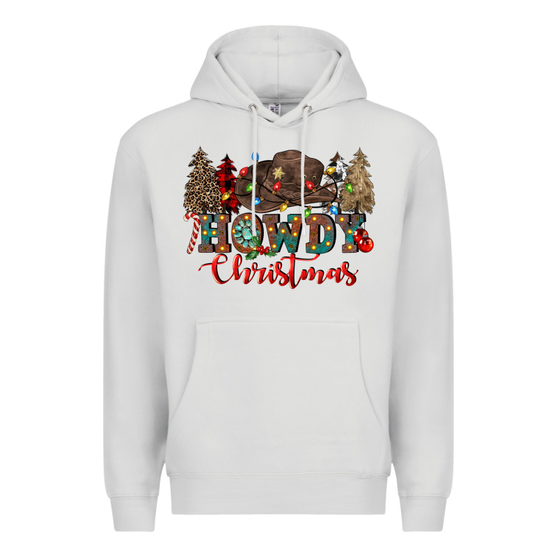 Howdy Christmas Premium Hoodie by CowGirlArtShop | Teevron