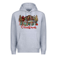 Heather Grey howdy christmas Premium Hoodie - CowGirlArtShop