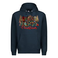 Navy howdy christmas Premium Hoodie - CowGirlArtShop