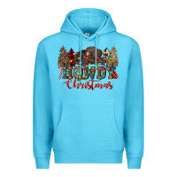 Ocean Blue howdy christmas Premium Hoodie - CowGirlArtShop