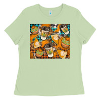 Matcha autumun distressed tumbler Ladies Tee - BundleAndBundleShop