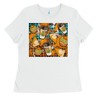 White autumun distressed tumbler Ladies Tee - BundleAndBundleShop
