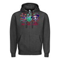 Peace Love Dia De Los Muertos Zipper Hoodie | Teevron
