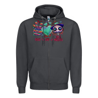 Smoke Peace love dia de los muertos Zipper Hoodie - NancyCooperArtShop