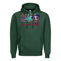 Sports Green Peace love dia de los muertos Zipper Hoodie - NancyCooperArtShop