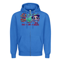True Royal Peace love dia de los muertos Zipper Hoodie - NancyCooperArtShop