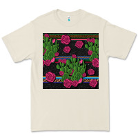 Bone mexican rose and cactus seamless pattern Premium Tee - BundleAndBundleShop