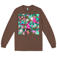Chestnut Hairdresser Gnomes With Hearts And Pearls With Leopard Long Sleeve Tee - BundleAndBundleShop