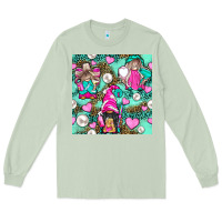 Matcha Hairdresser Gnomes With Hearts And Pearls With Leopard Long Sleeve Tee - BundleAndBundleShop