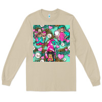 Mushroom Hairdresser Gnomes With Hearts And Pearls With Leopard Long Sleeve Tee - BundleAndBundleShop