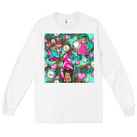 White Hairdresser Gnomes With Hearts And Pearls With Leopard Long Sleeve Tee - BundleAndBundleShop